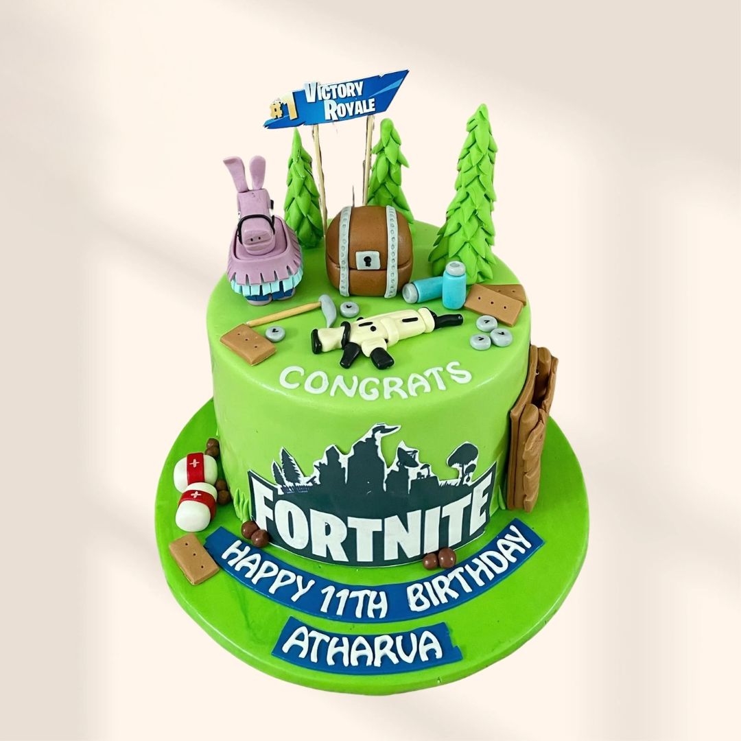 Fortnite Theme Cake