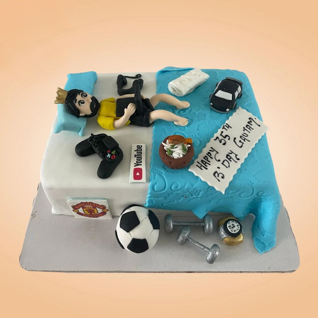 Lazy Guy Theme Cake