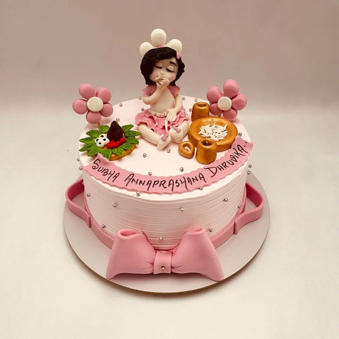Girl Annaprashan Theme Cake