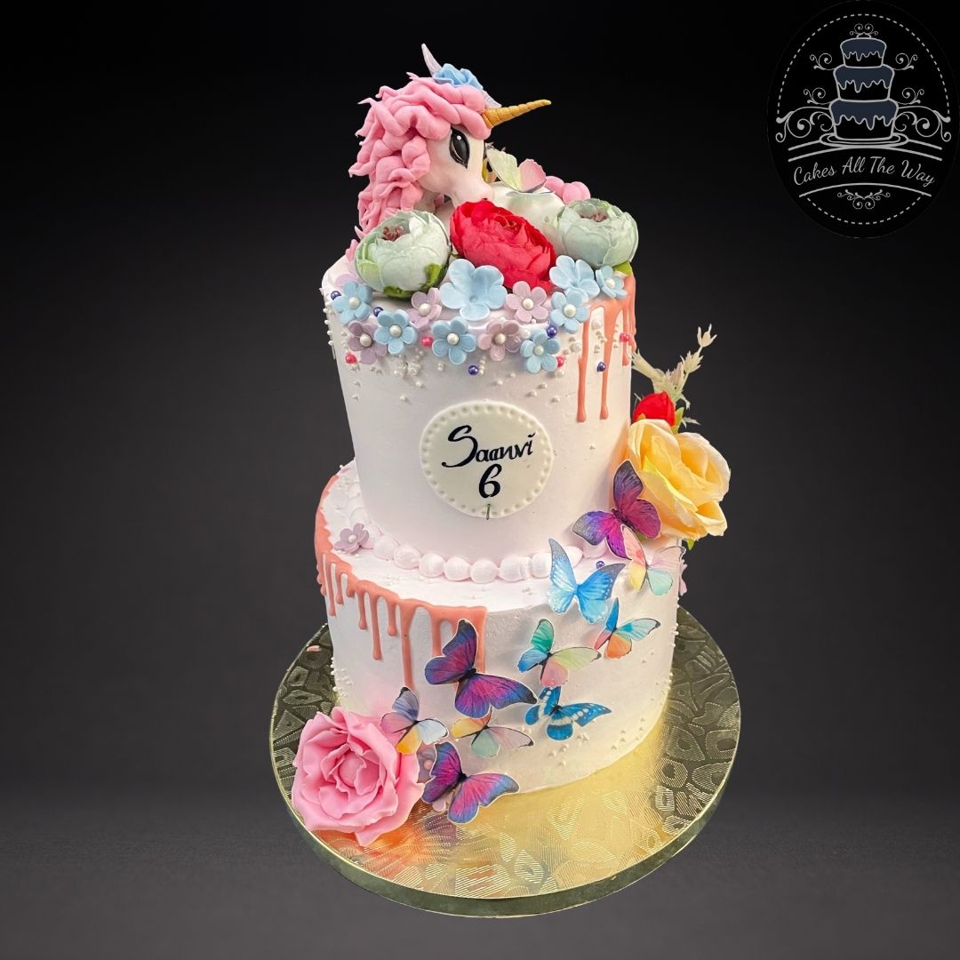 2-Tier Unicorn Theme Cake