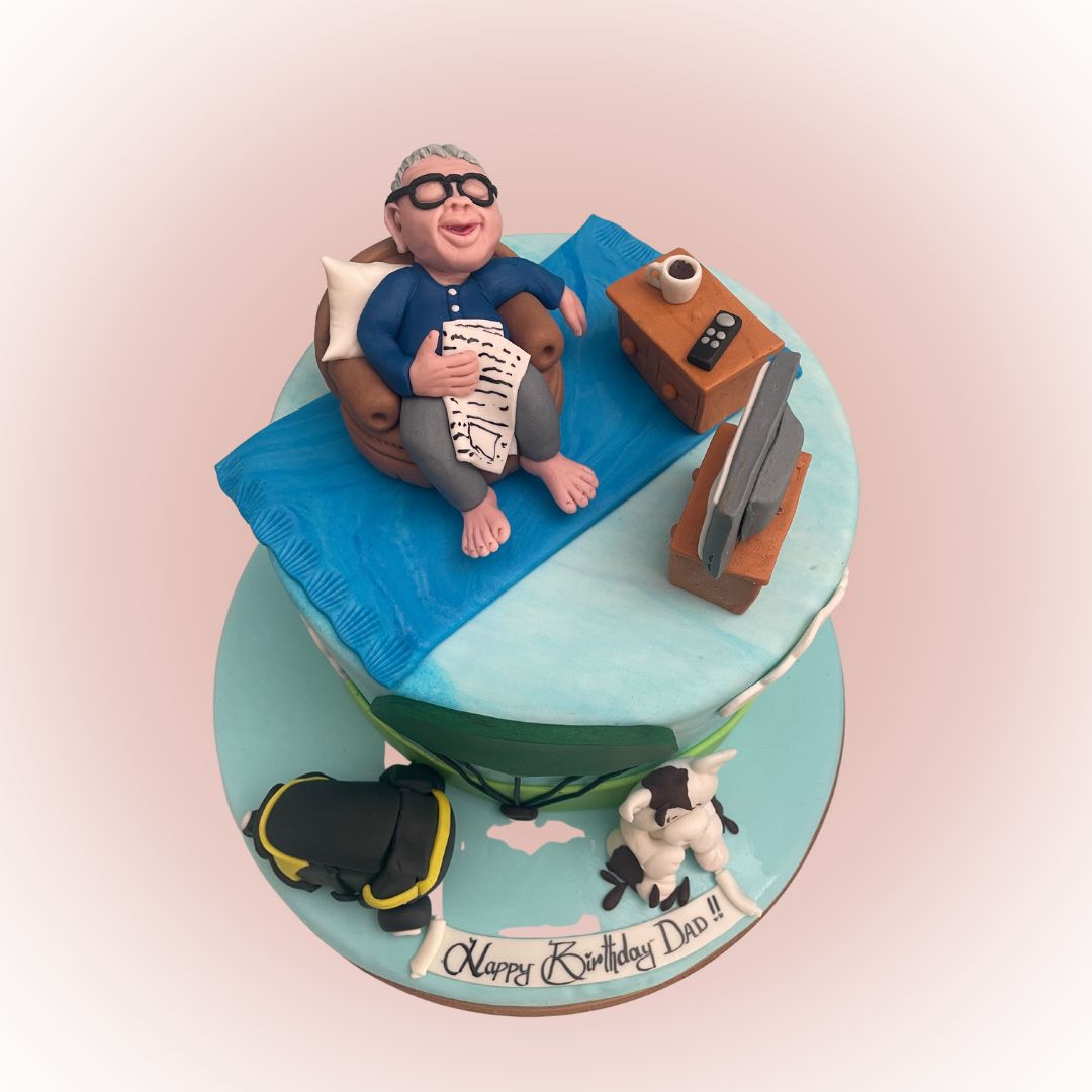 Relaxing Grandfather Theme Cake