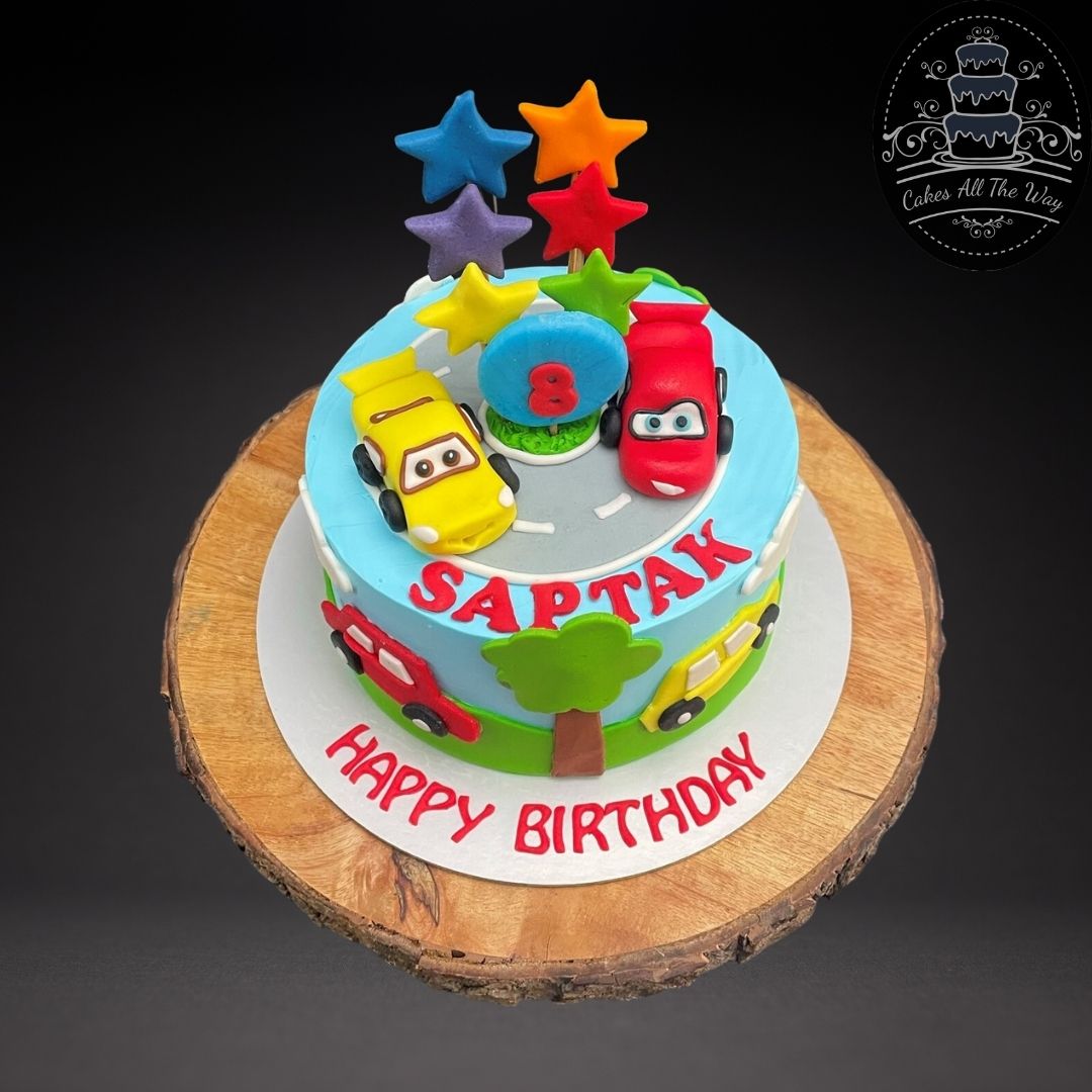 Cars Theme Cake