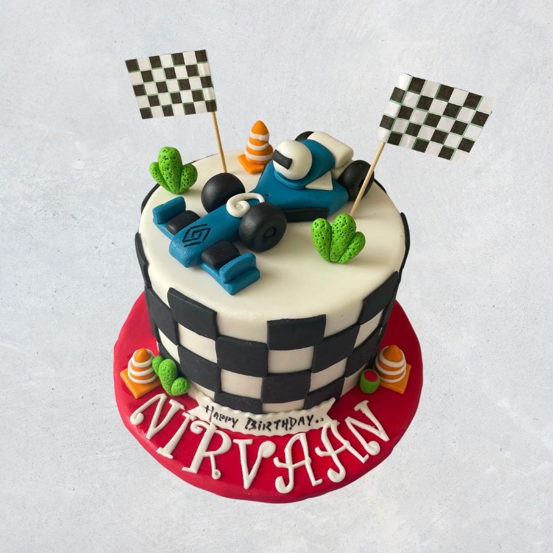 Racing Car Theme Cake