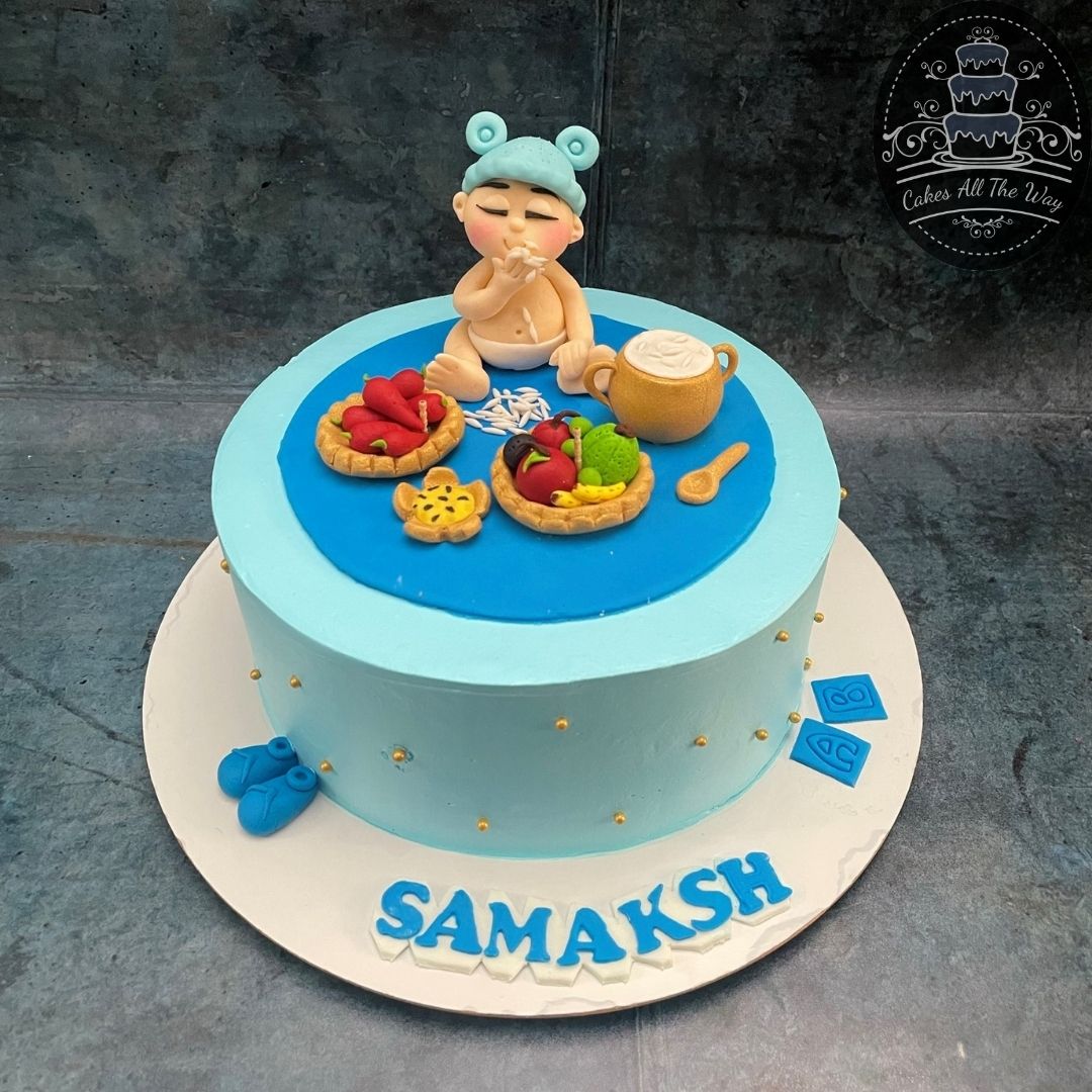 Boy Annaprashan Theme Cake