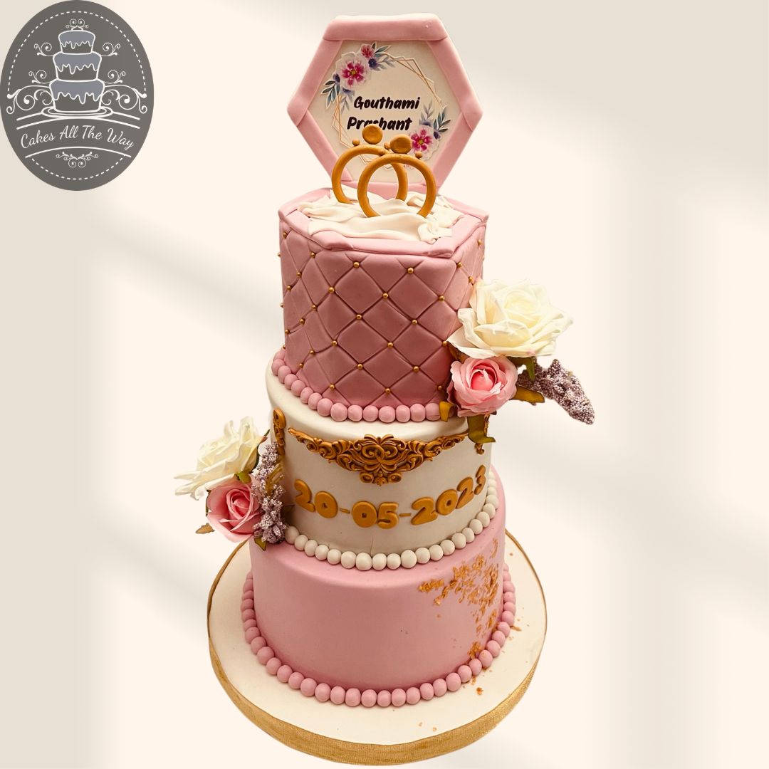 3 Tier Engagement Cake