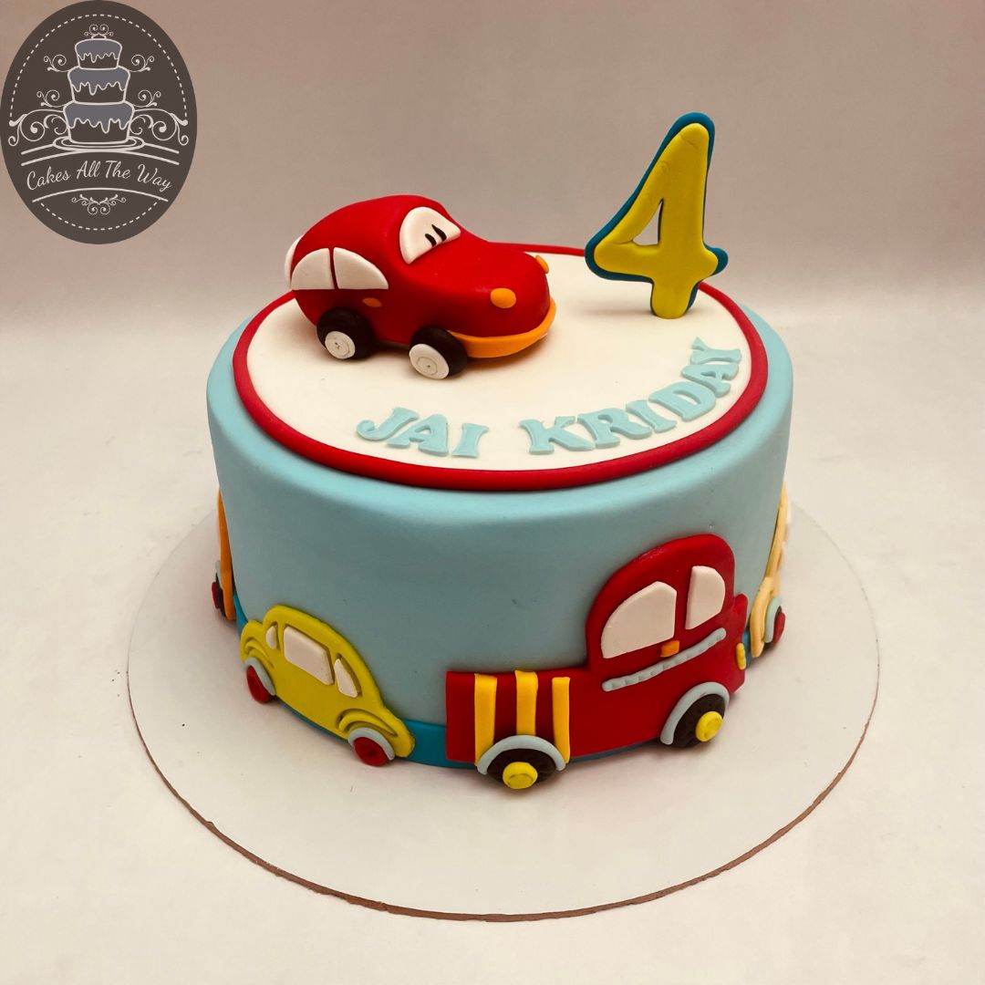 Cars Theme Cake