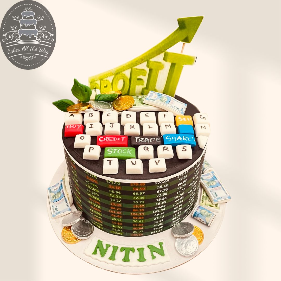 Share Market Theme Cake