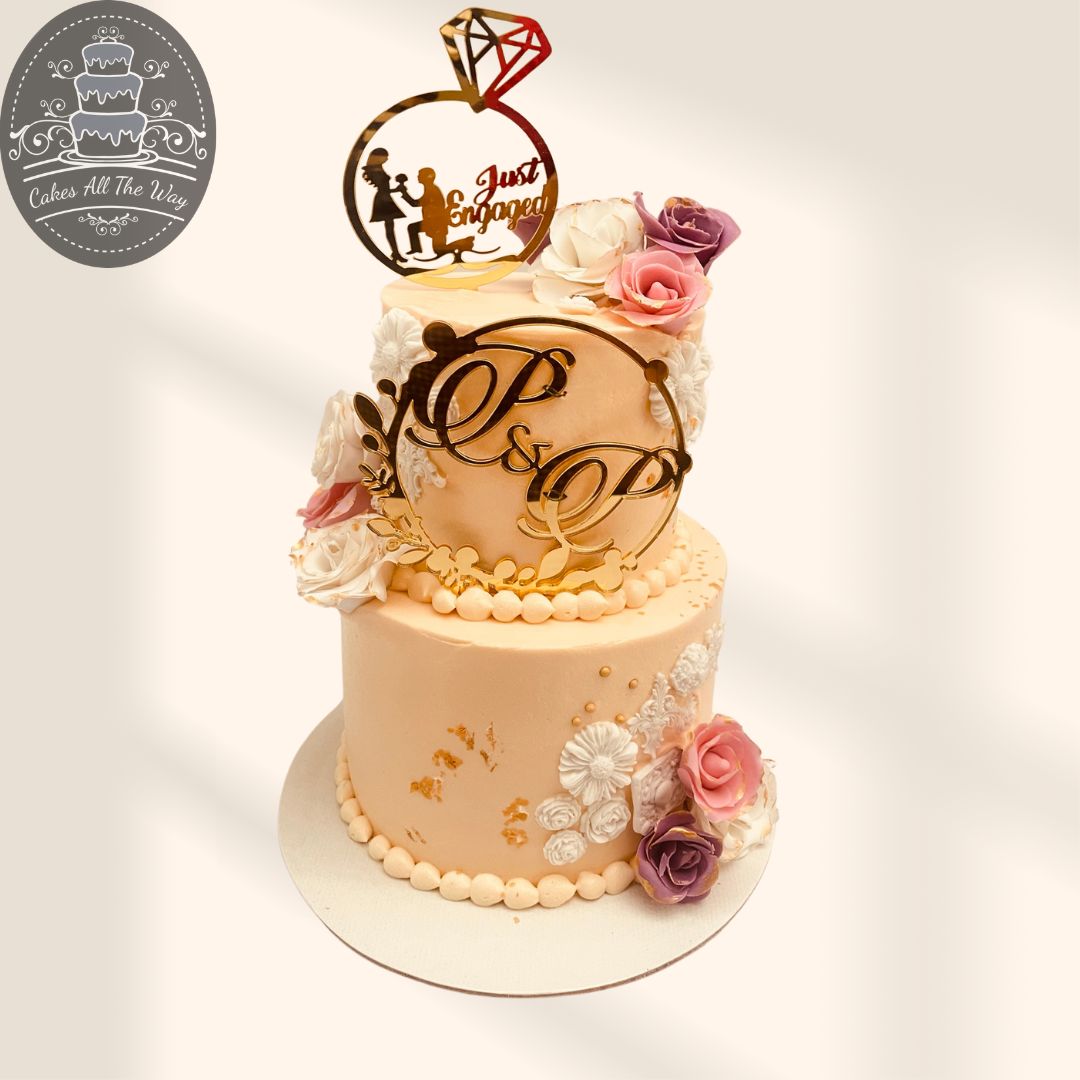 2-Tier Engagement Cake