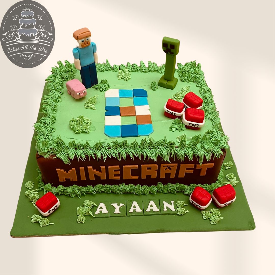 Minecraft Theme Cake