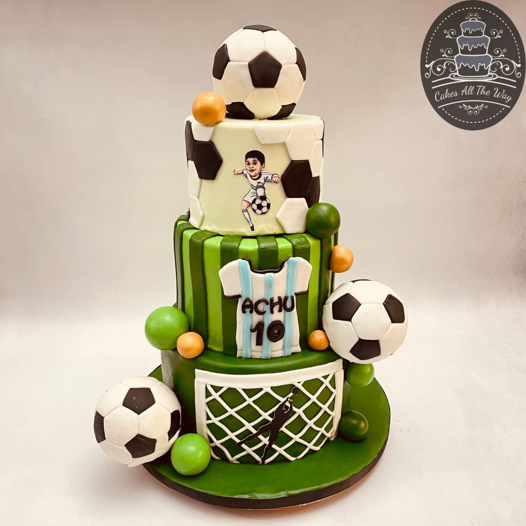 3-Tier Football Cake