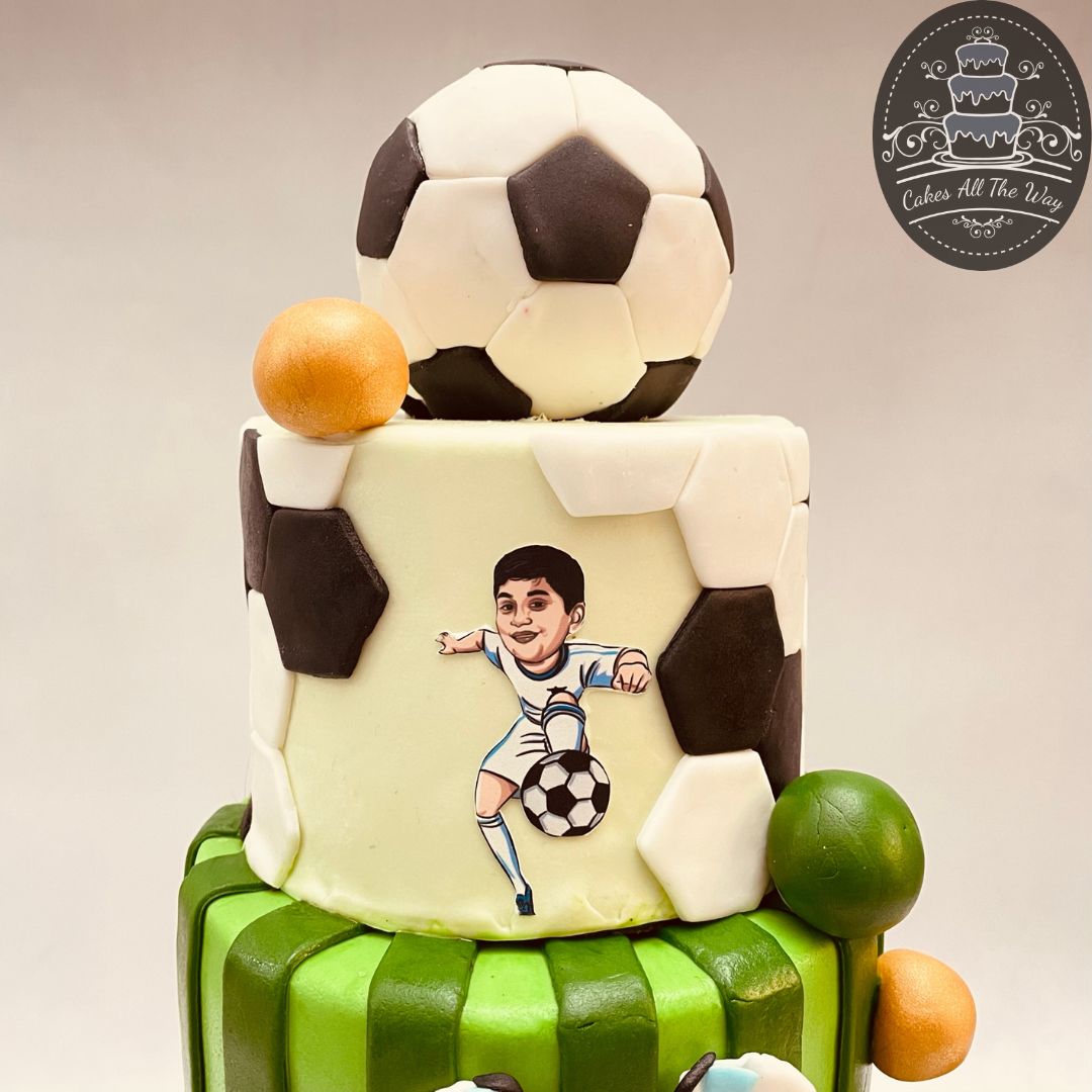 3-Tier Football Cake
