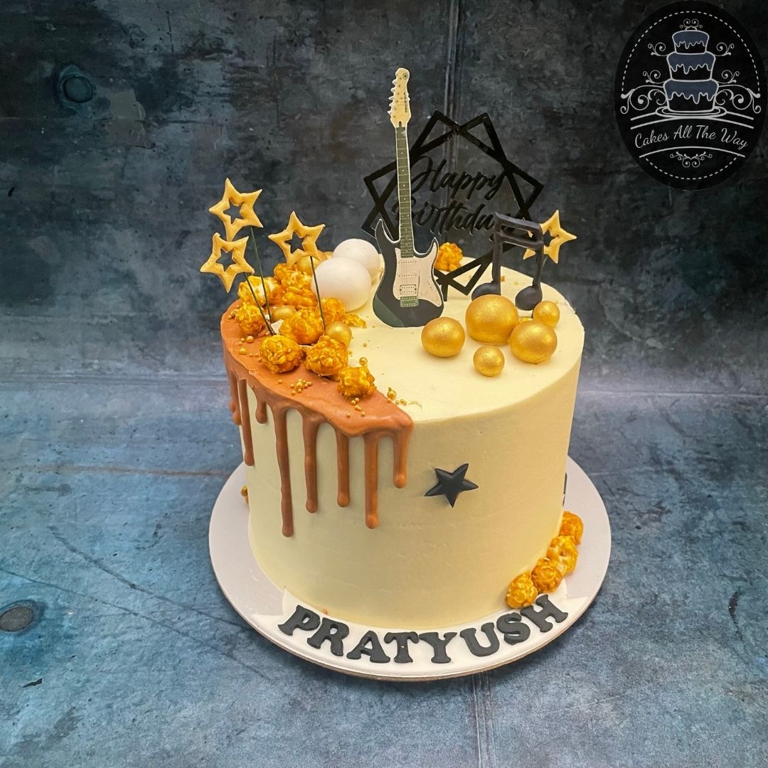 Guitar Theme Cake