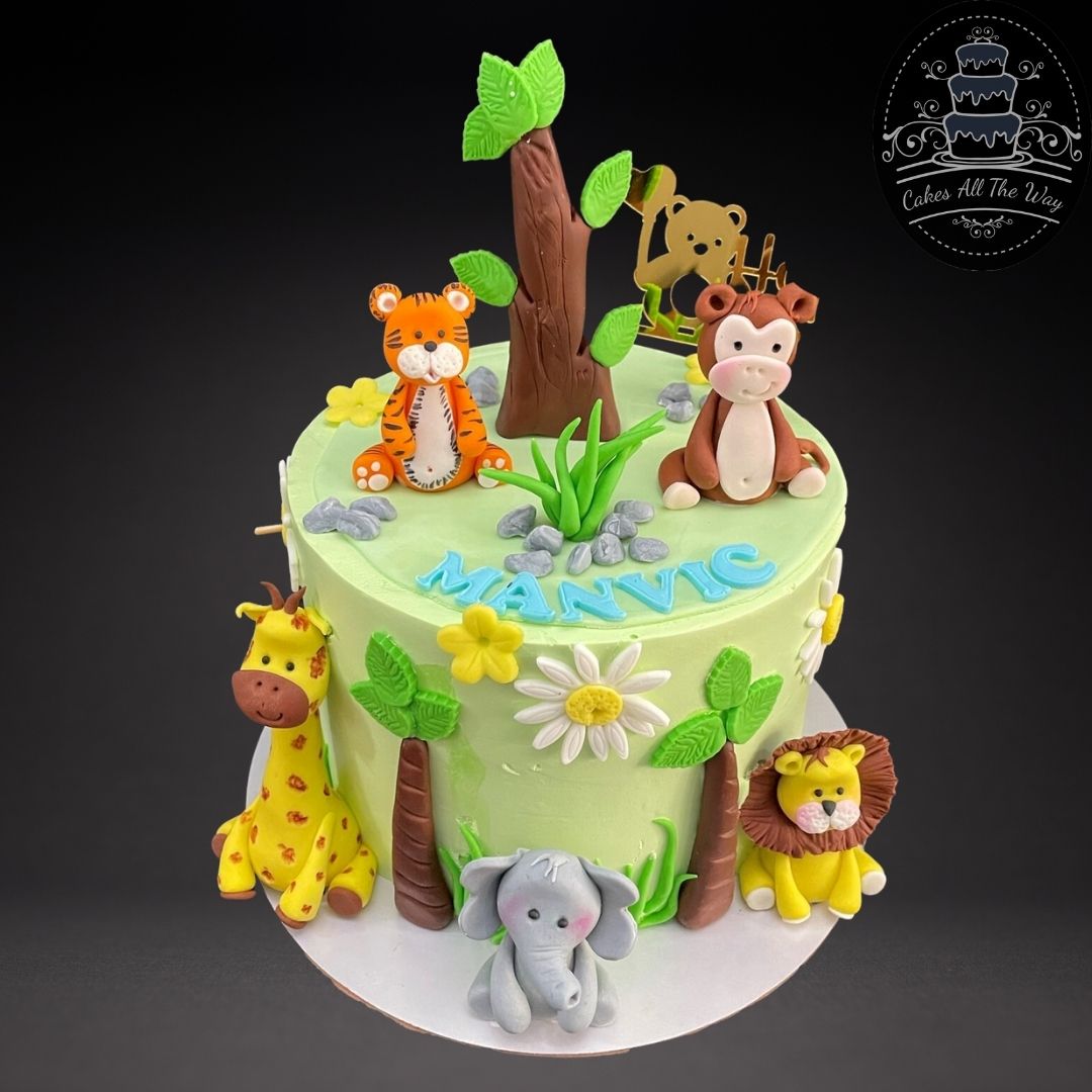 Jungle Safari Theme Cake