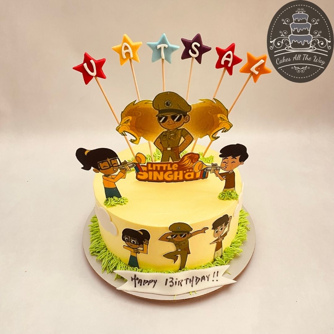 Little Singham Theme Cake
