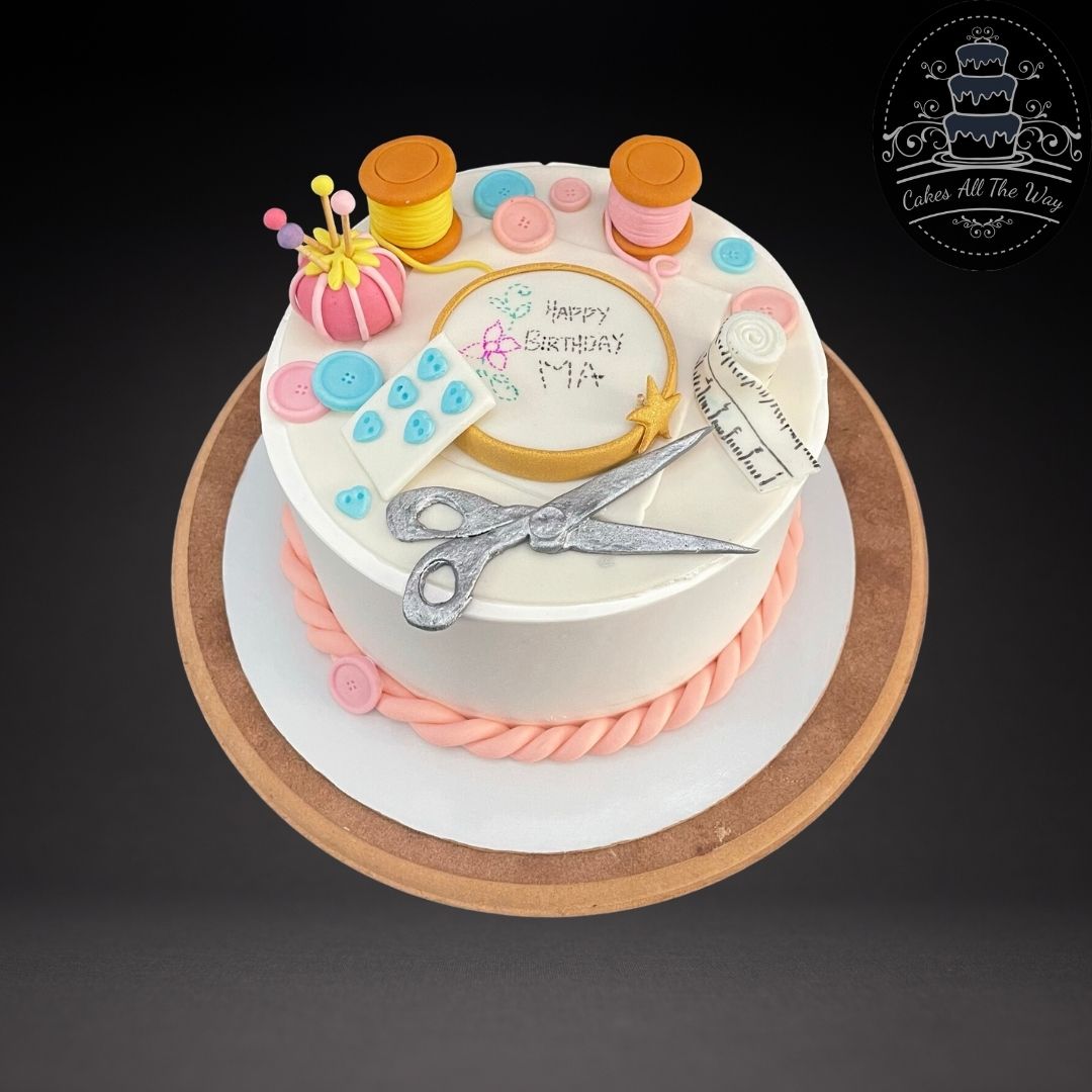 Sewing Kit Theme Cake