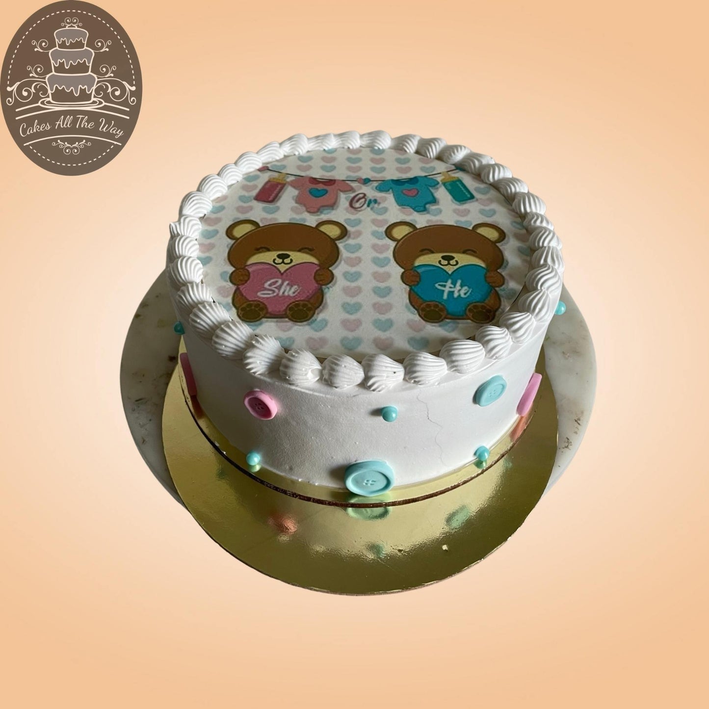 Teddy Bear Baby Shower Theme Cake