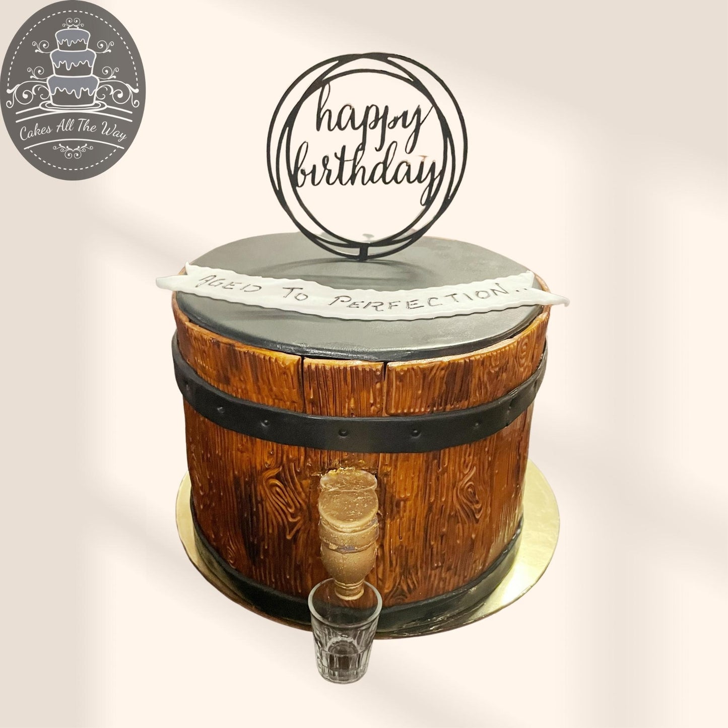 Working Barrel Theme Cake