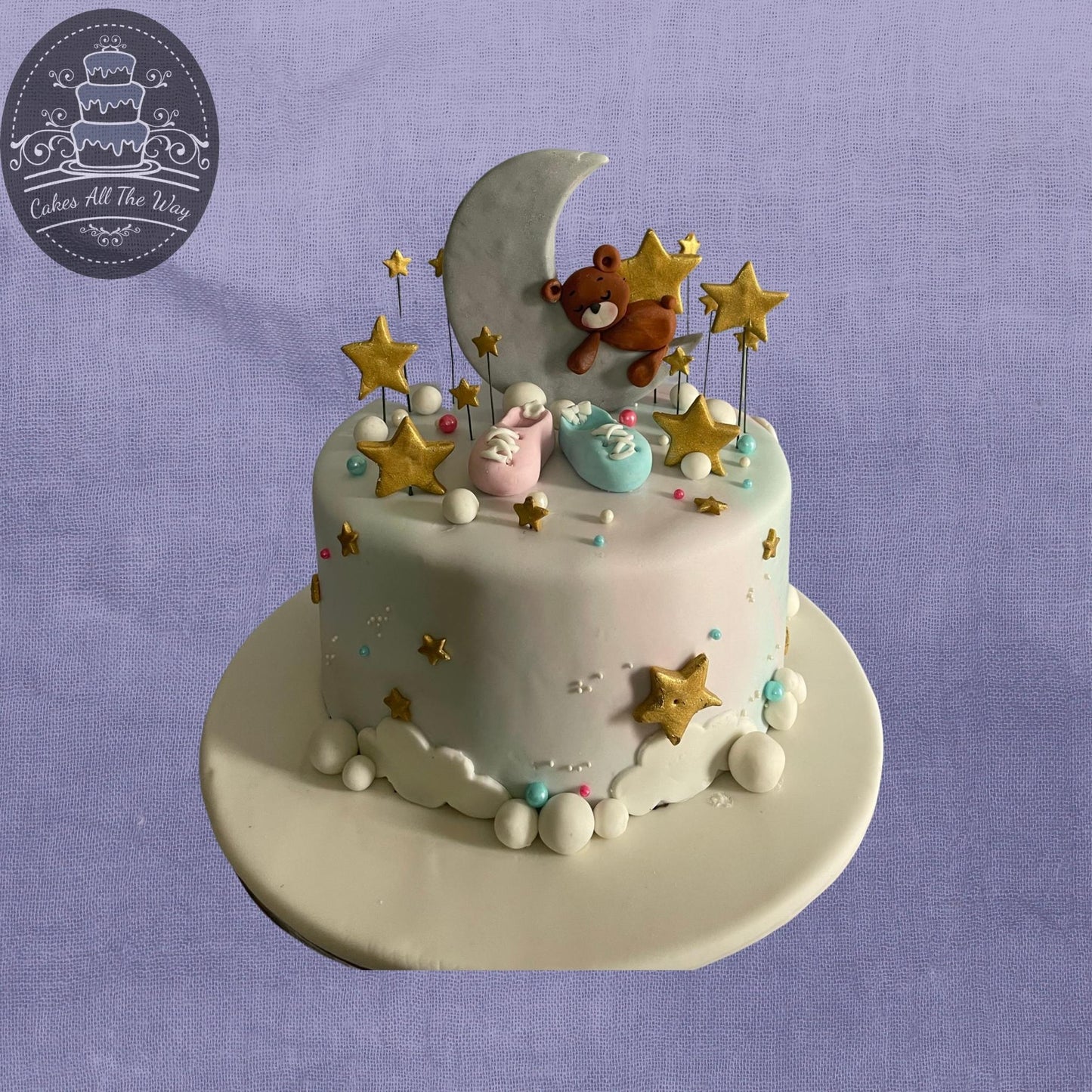 Half Moon and Teddy Theme Cake