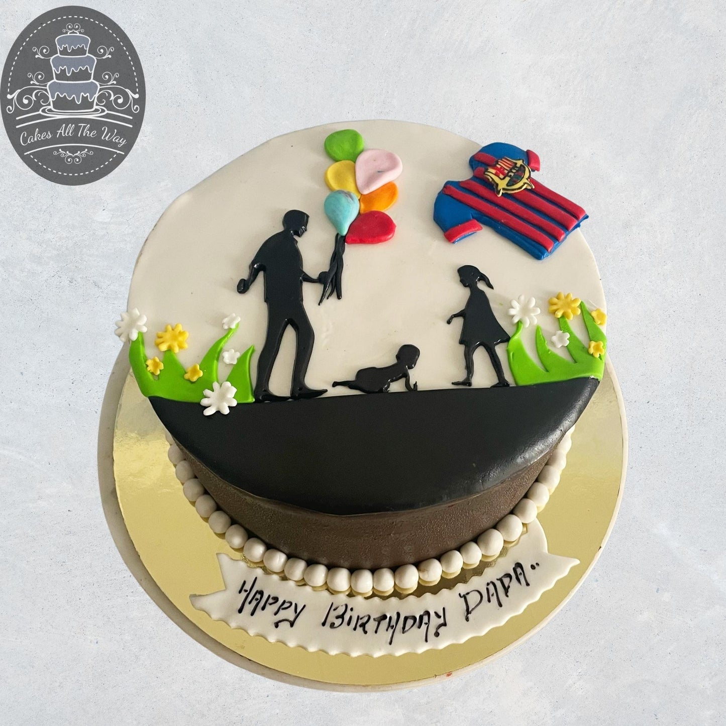 Dad with Kids Theme Cake
