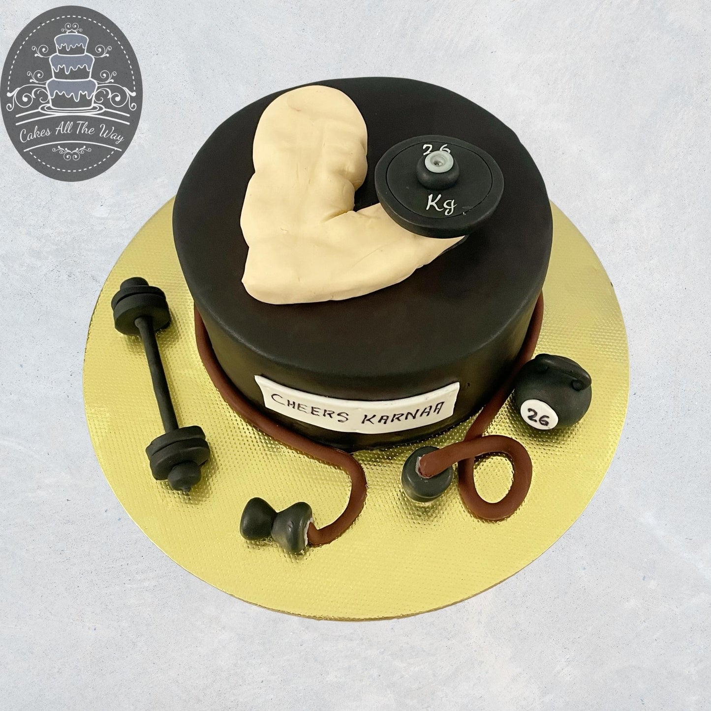 Biceps and Gym Theme Cake