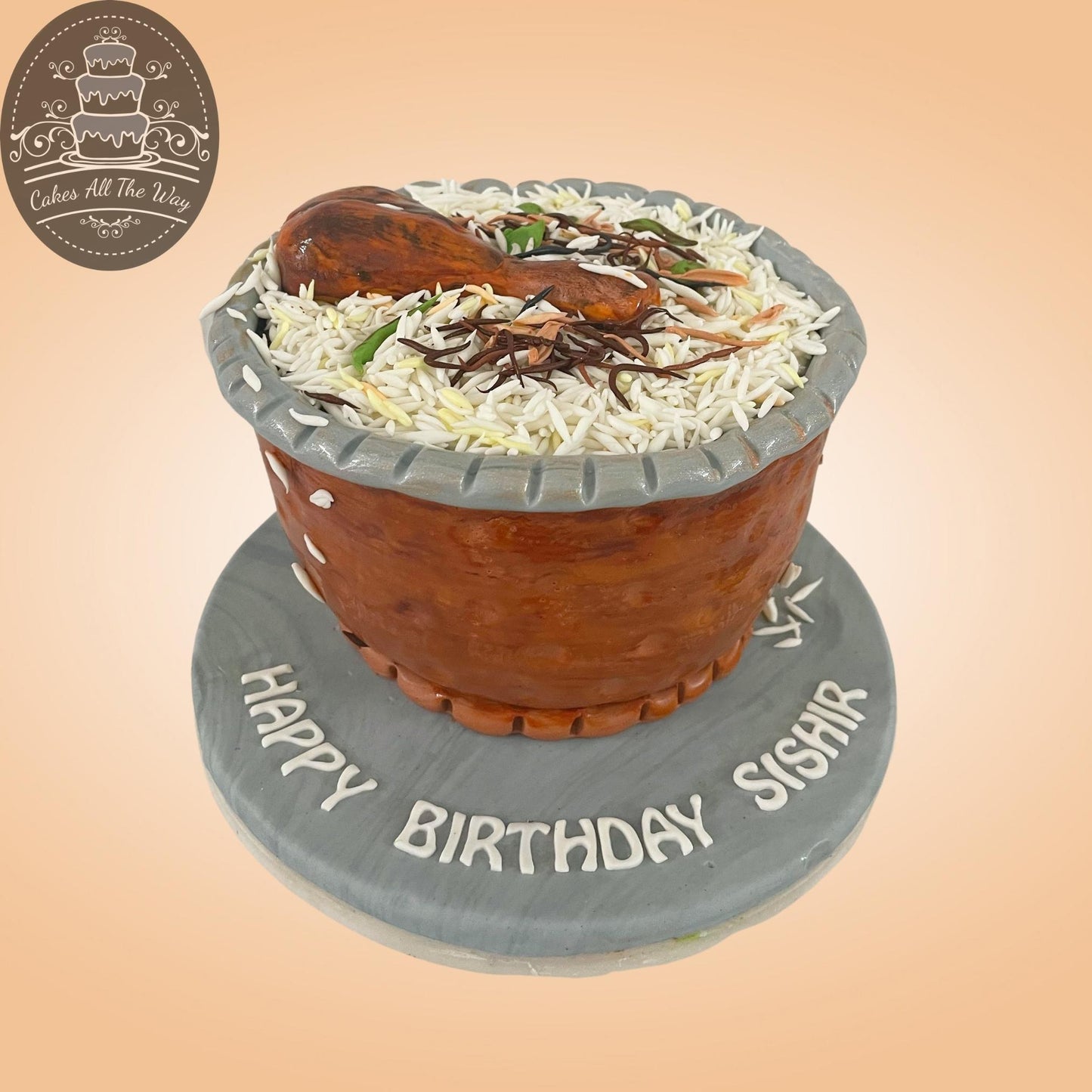 Biryani Pot Theme Cake