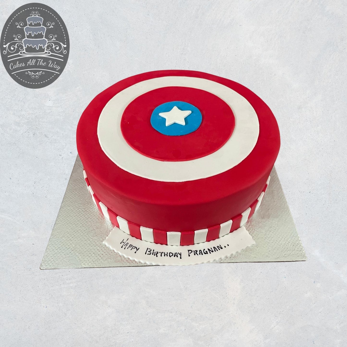 Captain America Theme Cake