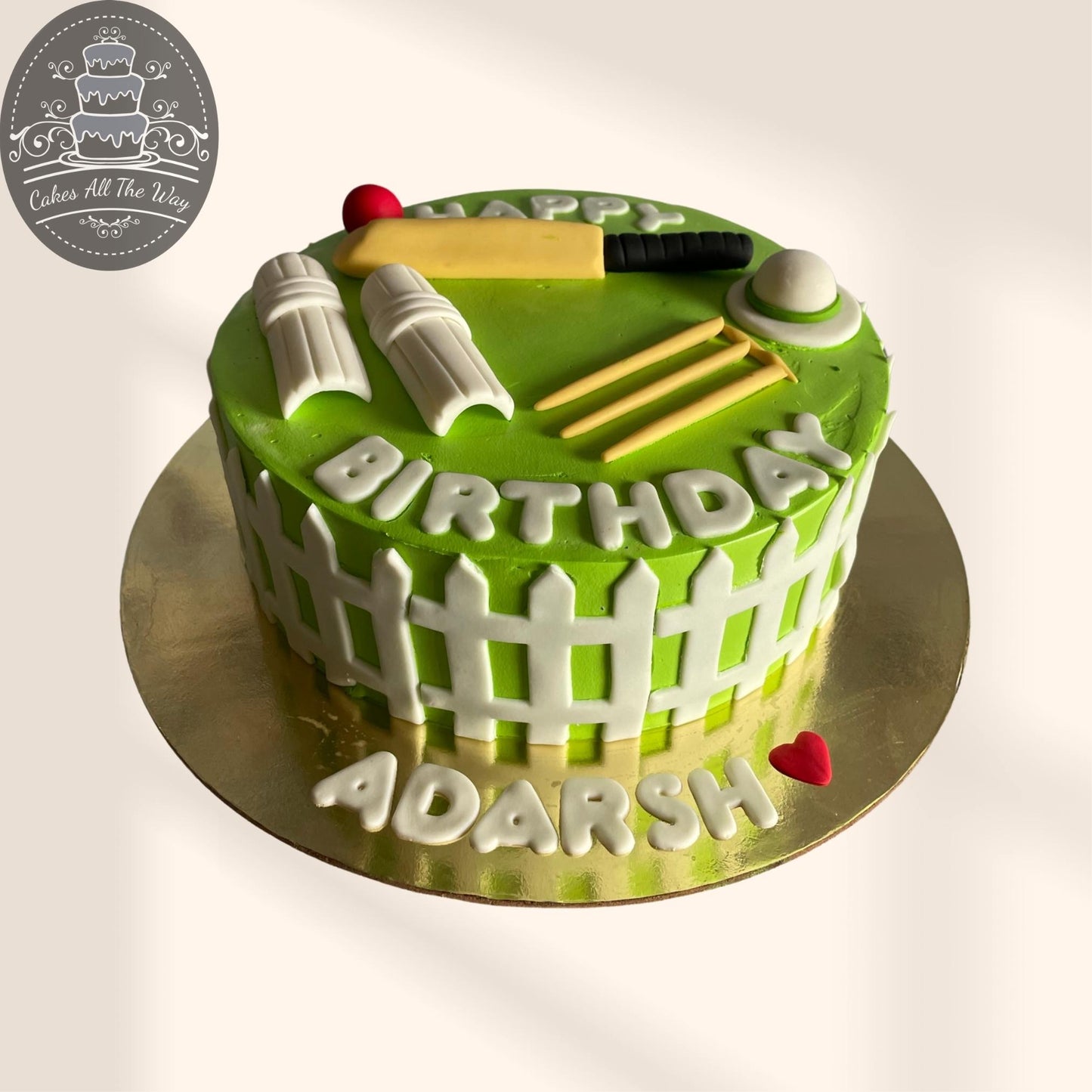Large Cricket Set Theme Cake
