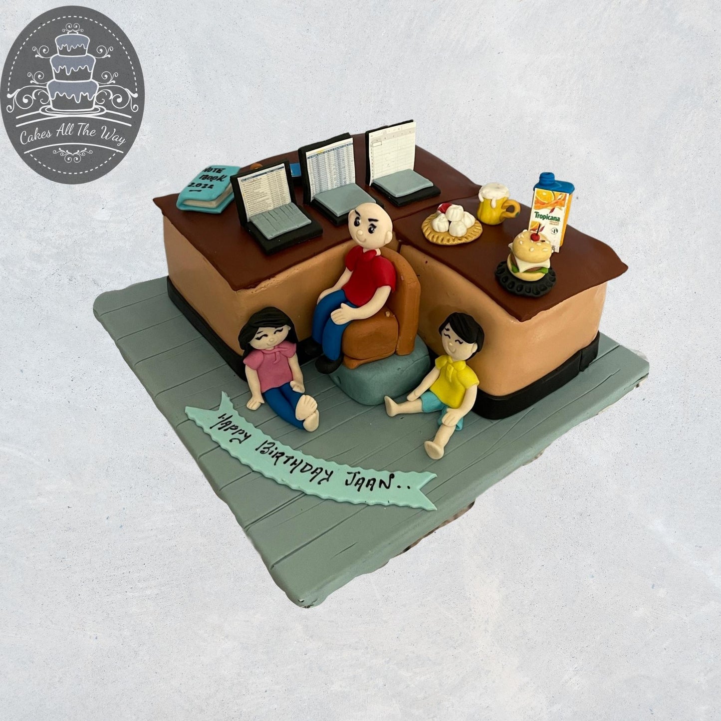 Dad with Family Theme Cake