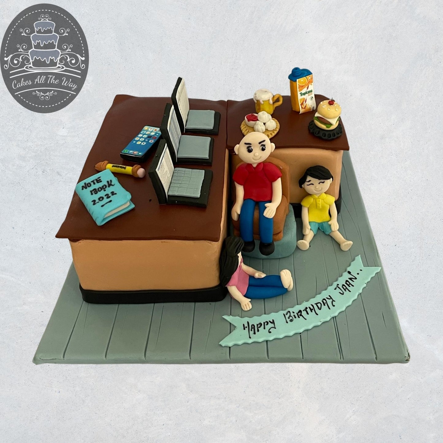 Dad with Family Theme Cake