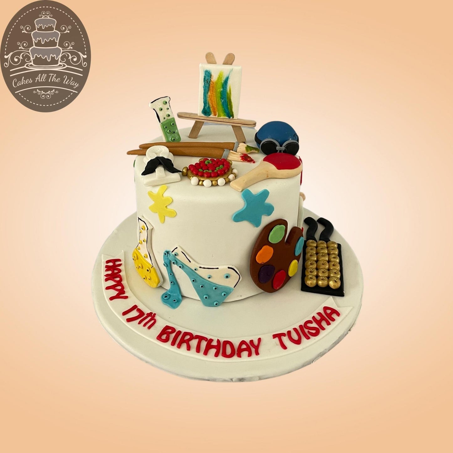 Girl's Hobbies Theme Cake