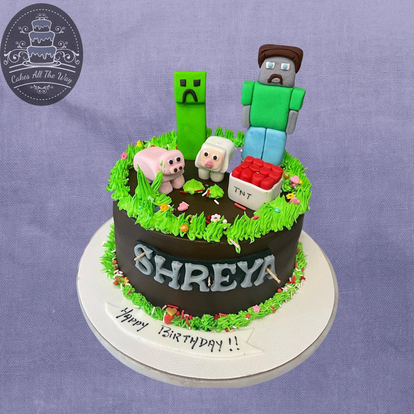 Minecraft Theme Cake