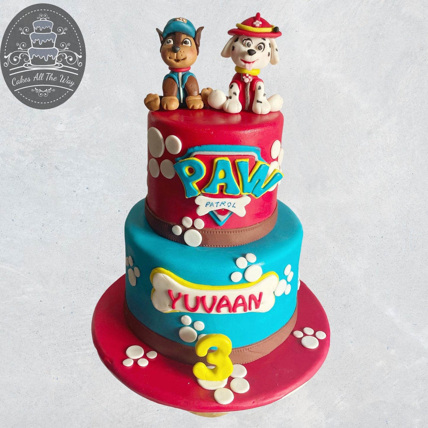 2-Tier Paw Patrol Theme Cake