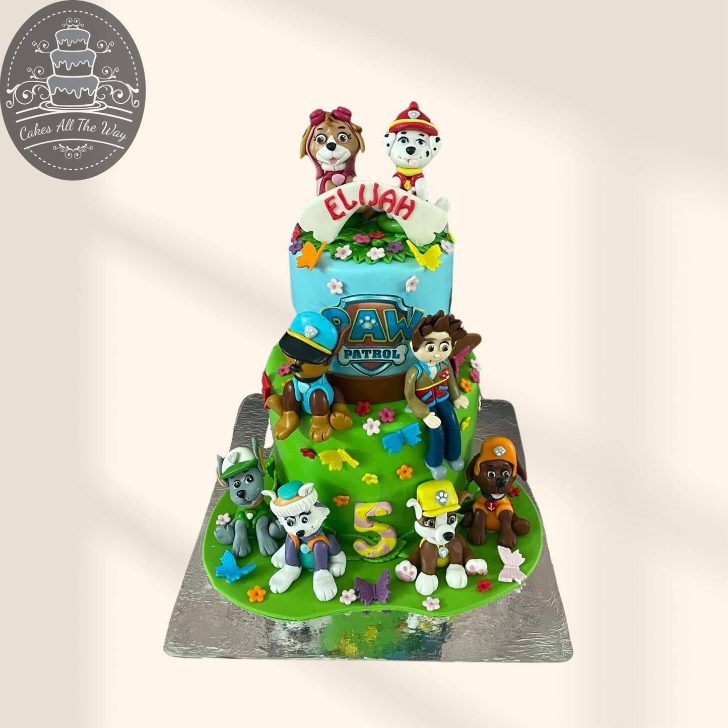 2-Tier Paw Patrol Theme Cake