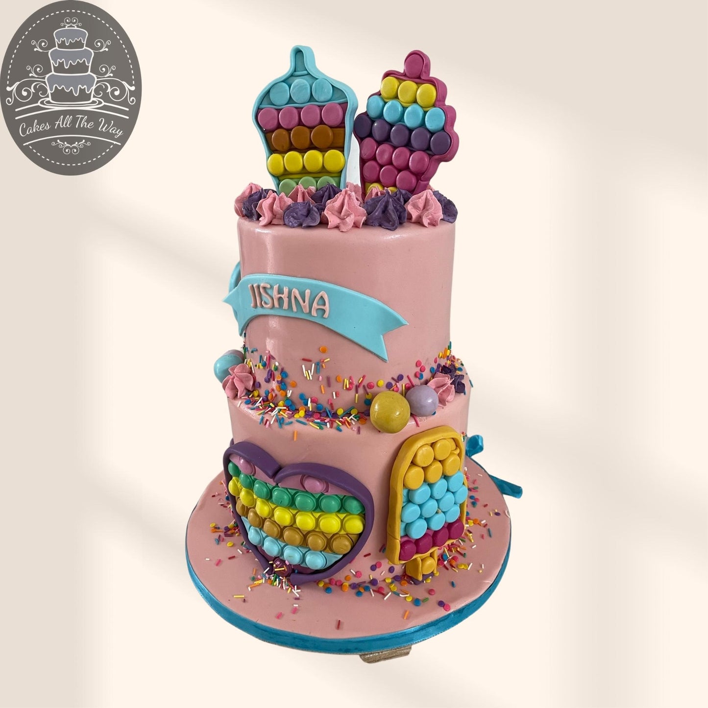 2-Tier Pop It Theme Cake