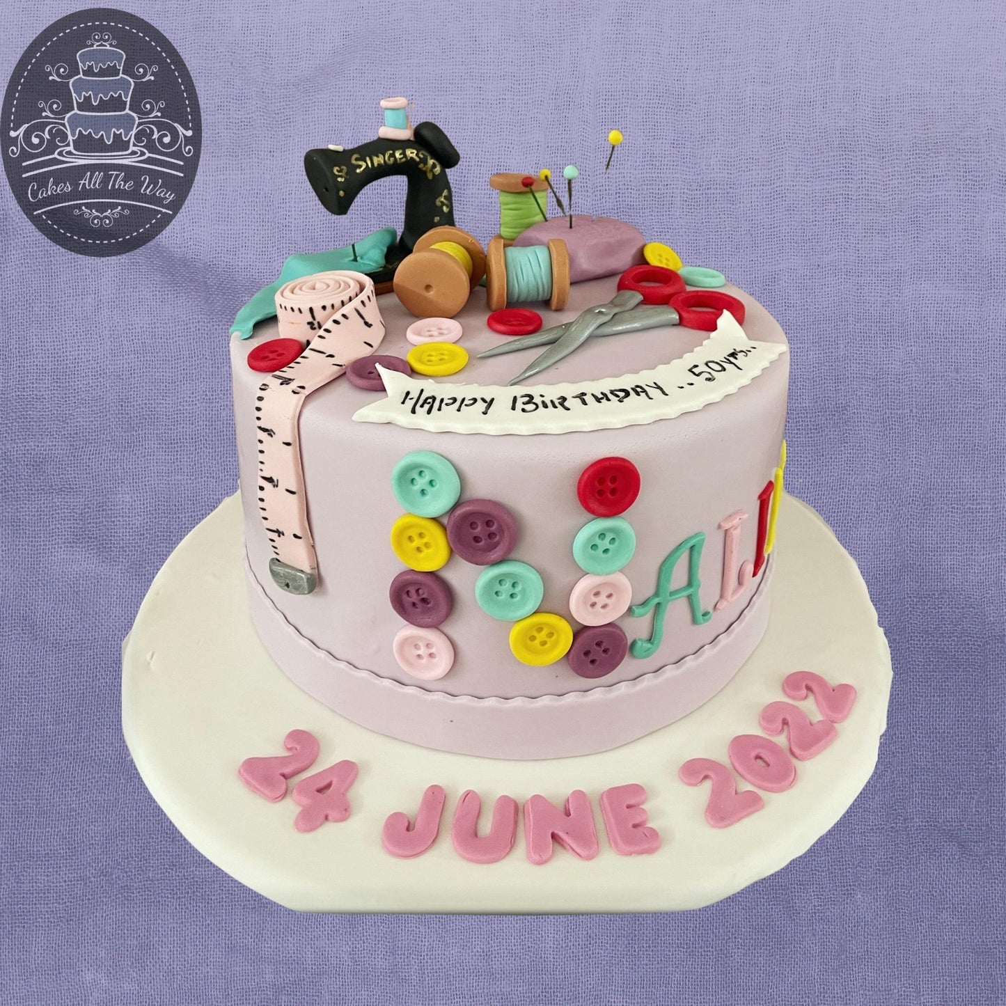 Sewing Kit Theme Cake