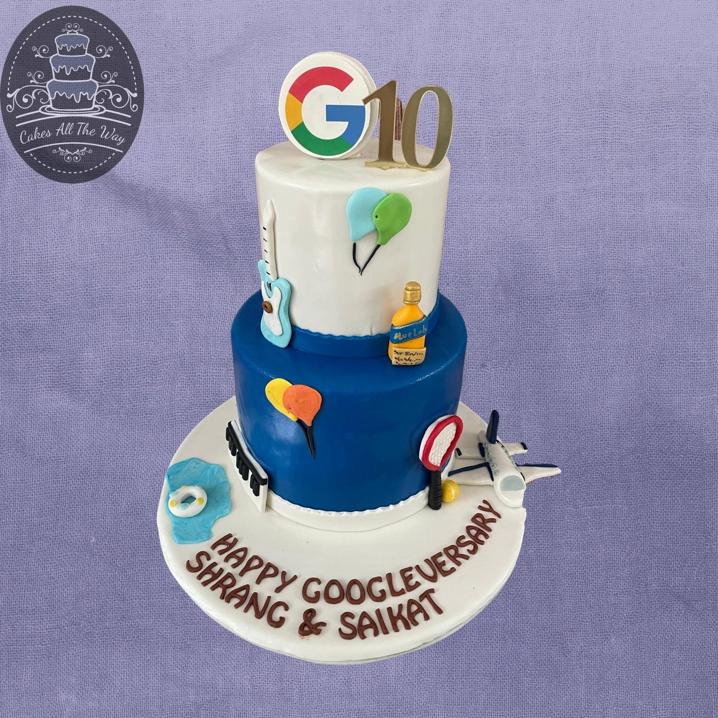 2-Tier Work Anniversary Theme Cake