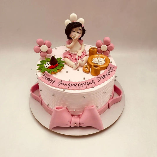 Girl Annaprashan Theme Cake