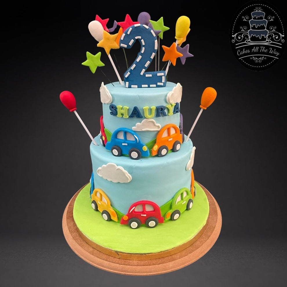 2-Tier Cars Theme Cake – Cakes All The Way