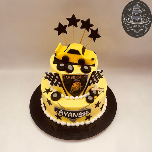 2-Tier Car Theme Cake