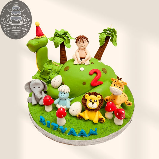 Dinosaur theme cake