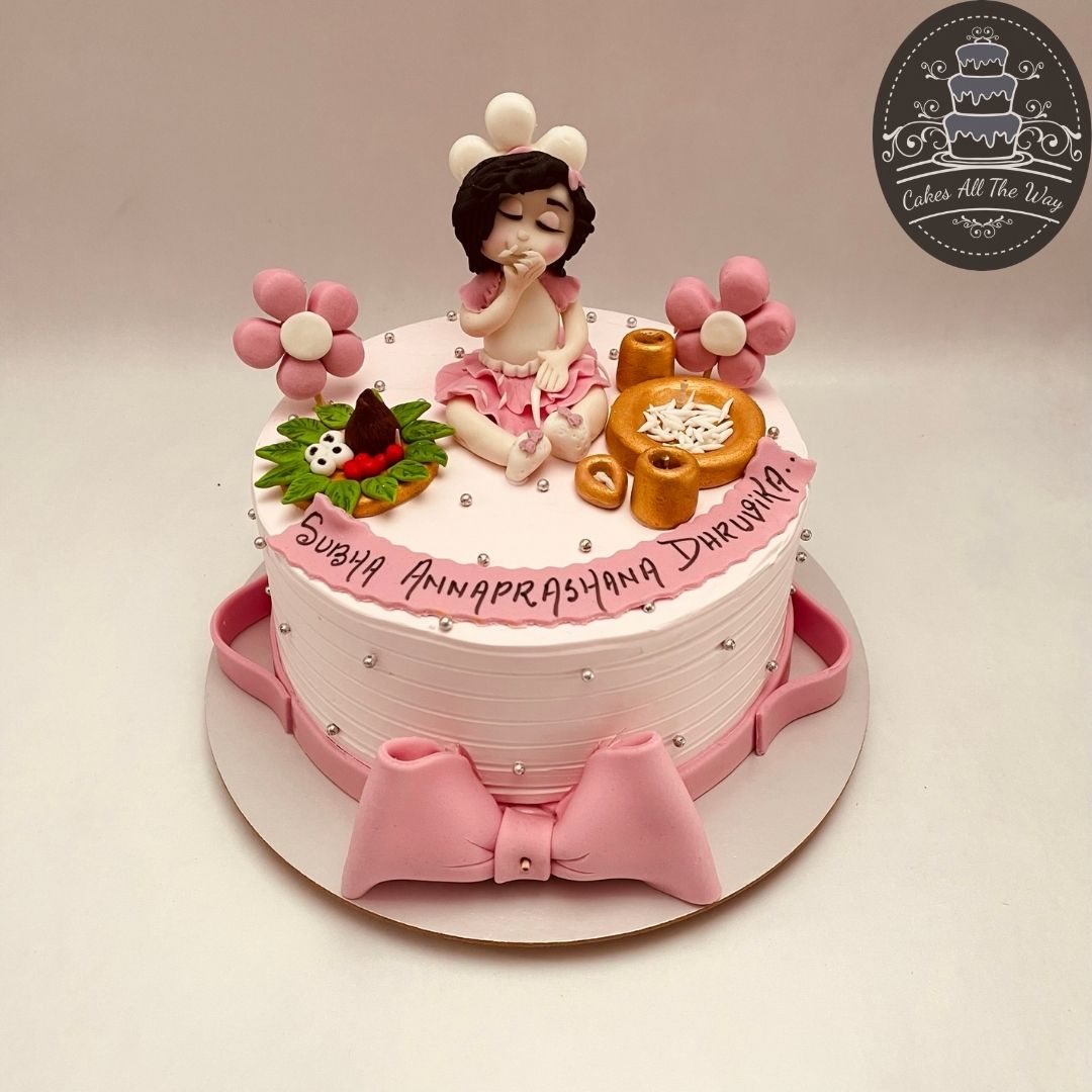 Girl Annaprashan Theme Cake
