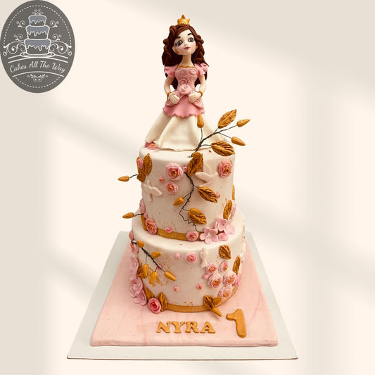 2 Tier Princess Theme Cake