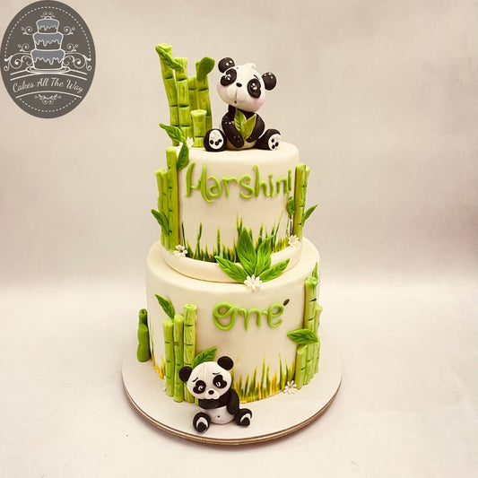 Cute Panda Theme Cake