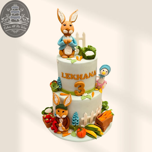 2-Tier Peter Rabbit Theme Cake