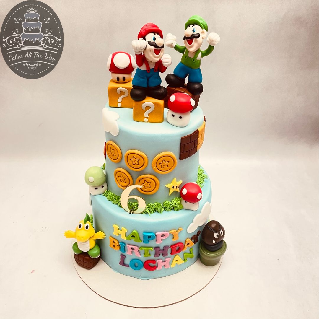 Mario Theme Cake