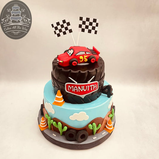 2-Tier Car Theme Cake