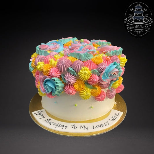 Flower Bouquet Theme Cake