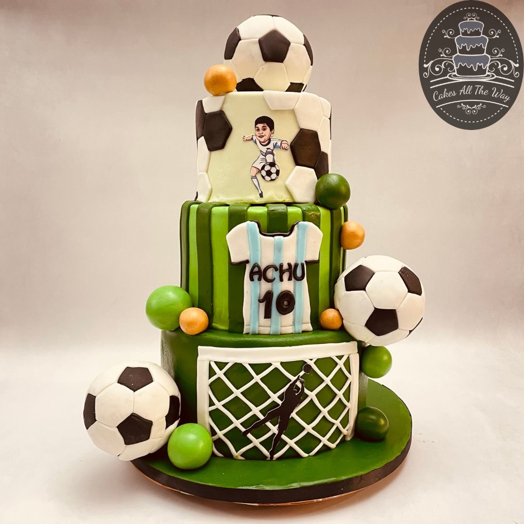 3-Tier Football Cake