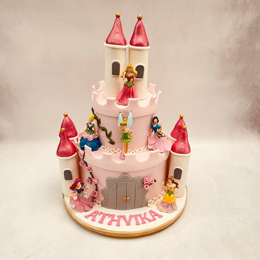 2 Tier Princess Theme Cake