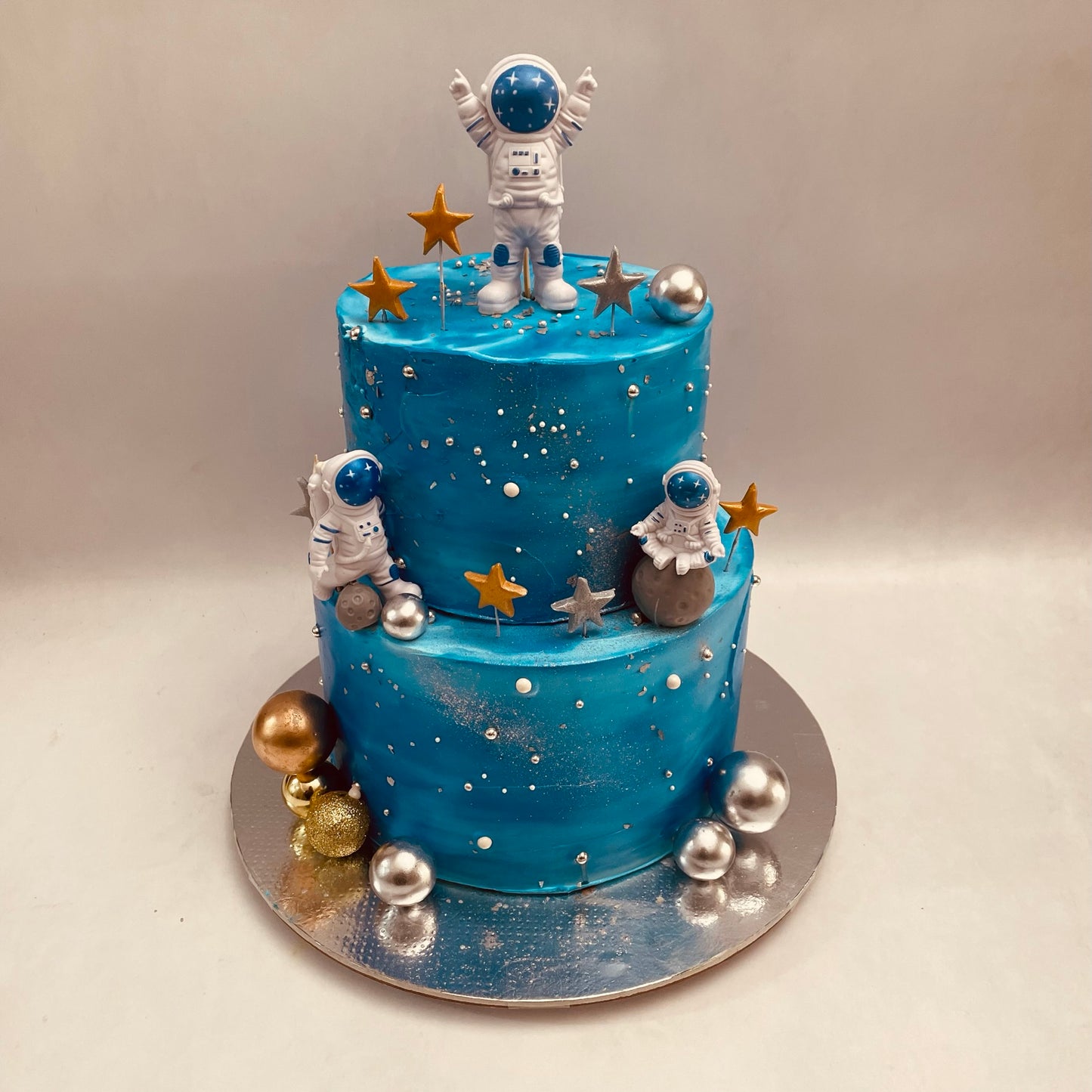 2-Tier Space Theme Cake